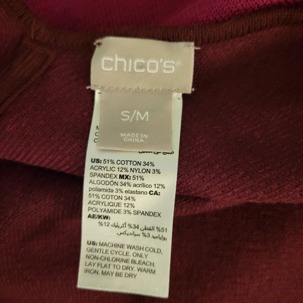 Magenta Button Side Open Front Drape Poncho - image 2